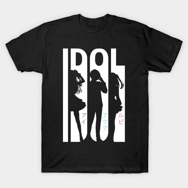 Oshi no Ko Idol Anime Characters Cool Typography Design T-Shirt by Animangapoi